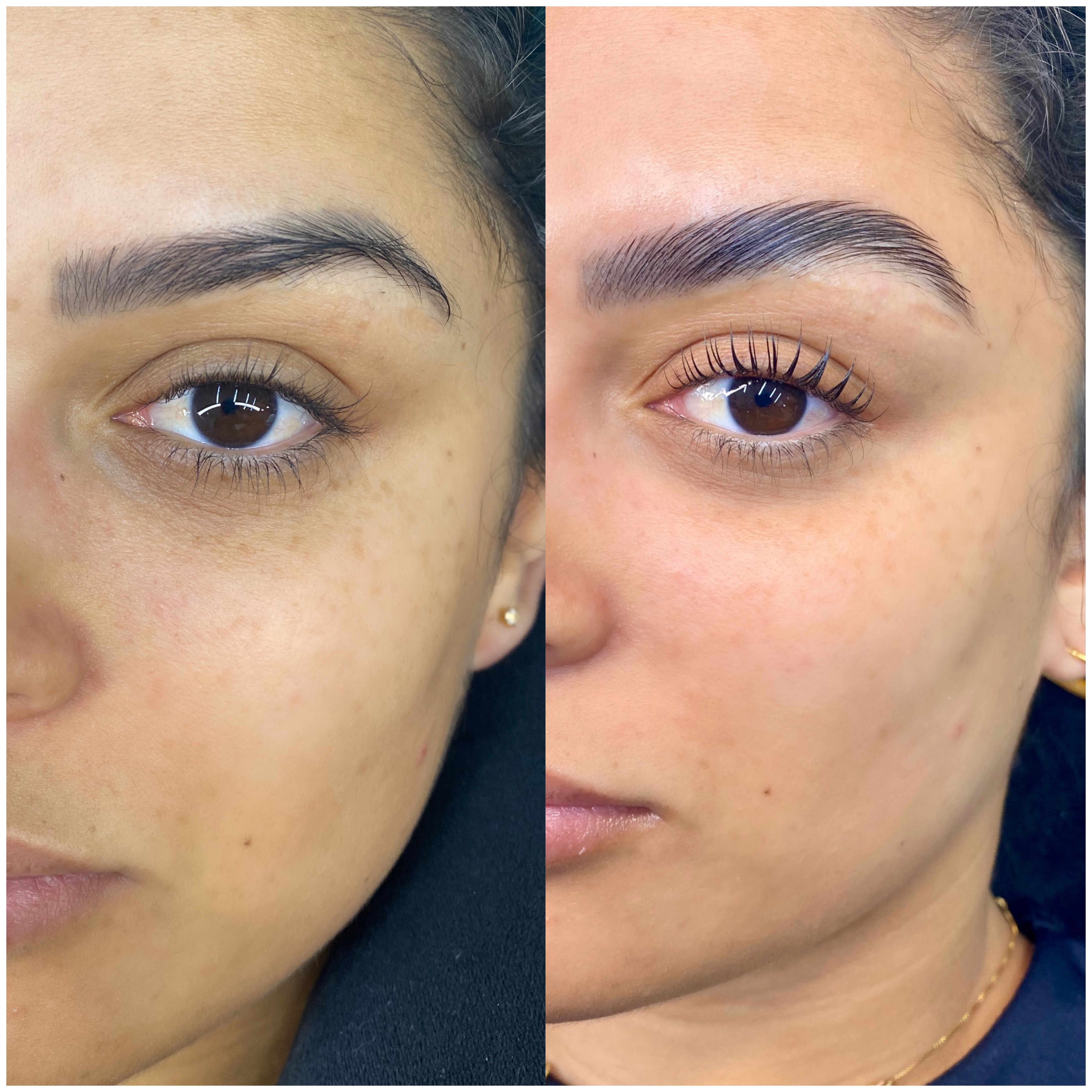 Lash lifting antes e depois — Studio Crystal Lashes